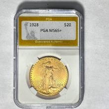 1928 $20 Saint-Gaudens PGA MS65+