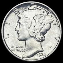 1935 Mercury Dime GEM BU