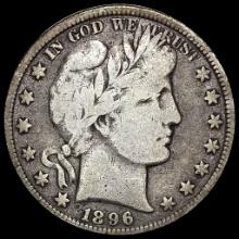 1896 Silver Half Dollar (Barber) NICELY CIRCULATED