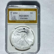 1992 $1 Silver Eagle PGA MS70