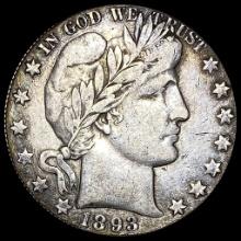 1893-O Silver Barber Half Dollar LIGHTLY CIRCULATED