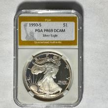 1990-S $1 Silver Eagle PGA PR69 DCAM