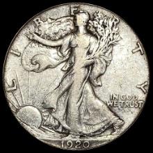 1920-D Silver Walking Liberty Half Dollar LIGHTLY CIRCULATED