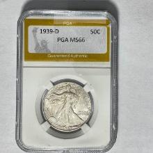 1939-D Walking Liberty Half Dollar PGA M