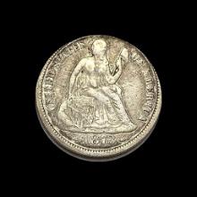 1873 Seated Liberty Dime NEARLY UNCIRCULATED