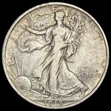 1918-D Silver Walking Liberty Half Dollar LIGHTLY CIRCULATED
