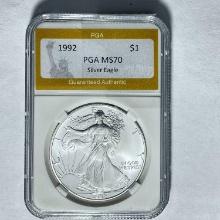 1992 $1 Silver Eagle PGA MS70