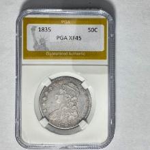1835 Capped Bust Half Dollar PGA XF4