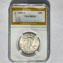 1939-D Walking Liberty Half Dollar PGA M