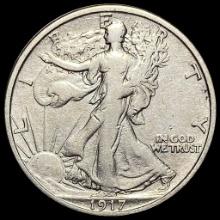 1917-S Silver Half Dollar CLOSELY UNCIRCULATED