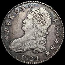 1824 Capped Bust Half Dollar NEARLY UNCIRCULATED