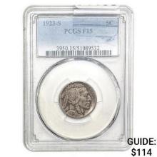 1923-S Buffalo Nickel PCGS F15