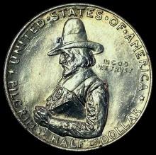 1920-D Silver Pilgrim Half Dollar GEM BU