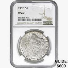 1902 Morgan Silver Dollar NGC MS63