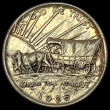 1926-S Silver Oregon Trail Half Dollar CLOSELY UNCIRCULATED
