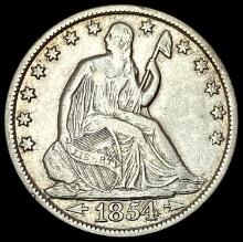1854-O Silver Seated Liberty Half Dollar LIGHTLY CIRCULATED