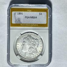 1891 Morgan Silver Dollar PGA MS64