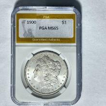 1900 Morgan Silver Dollar PGA MS65