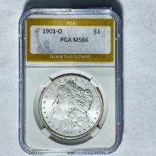1901-O Morgan Silver Dollar PGA MS66