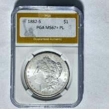 1882-S Morgan Dollar PGA MS67+ PL