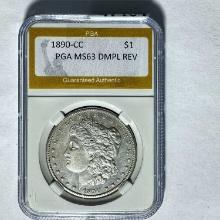 1890-CC Morgan Dollar PGA MS63 DMPL