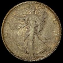 1917-S Silver Walking Liberty Half Dollar LIGHTLY CIRCULATED