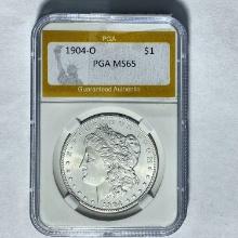 1904-O Morgan Silver Dollar PGA MS65