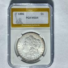 1886 Morgan Silver Dollar PGA MS64