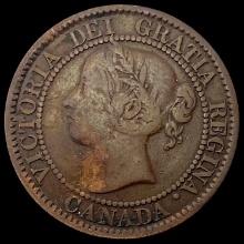 1858 Canada Bronze One Cent NICELY CIRCULATED