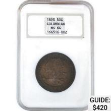 1893 Columbian Half Dollar GSA MS64