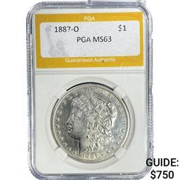 1887-O Morgan Dollar PGA MS63 SILVER