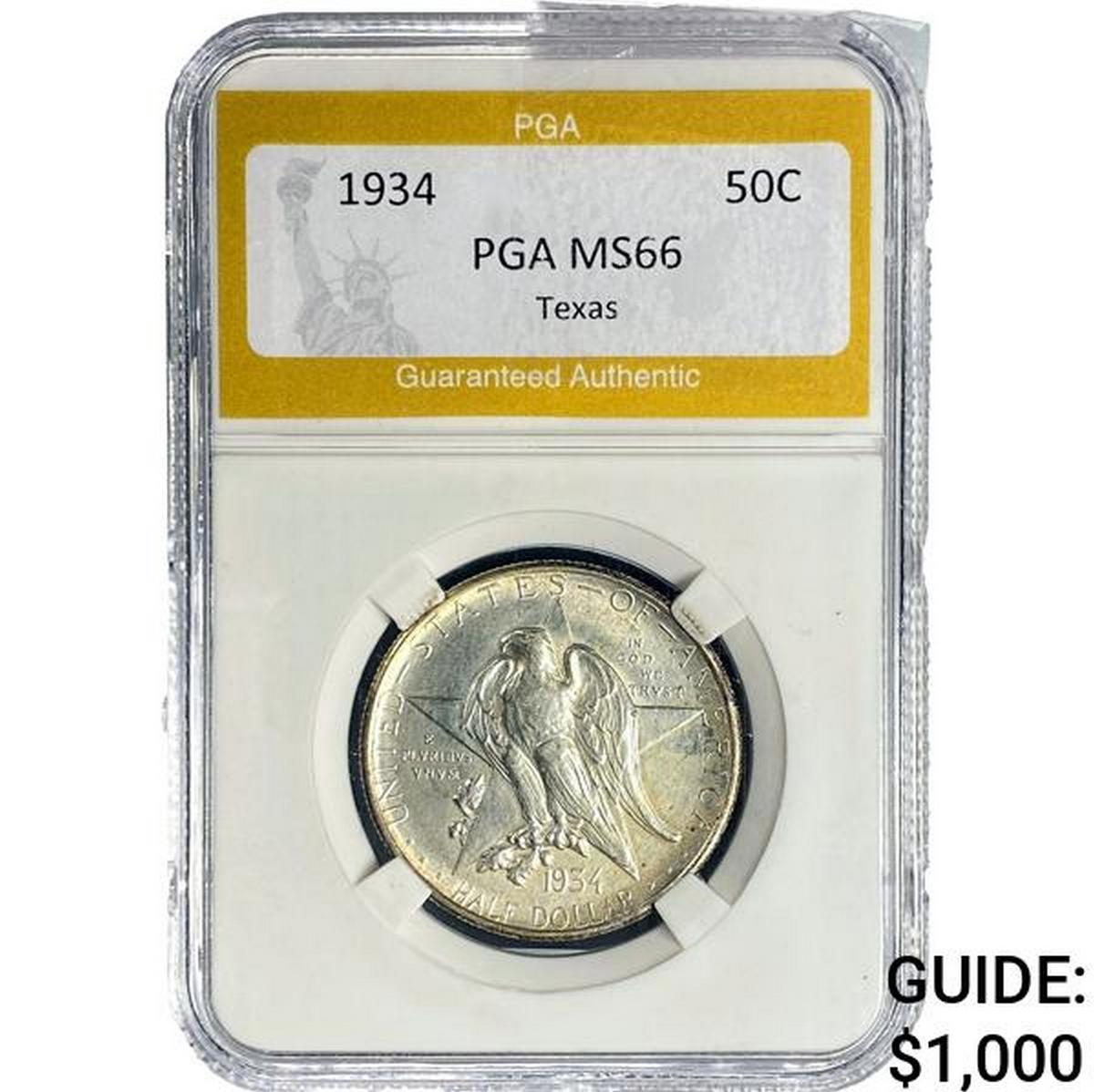 1934 Texas Half Dollar PGA MS66