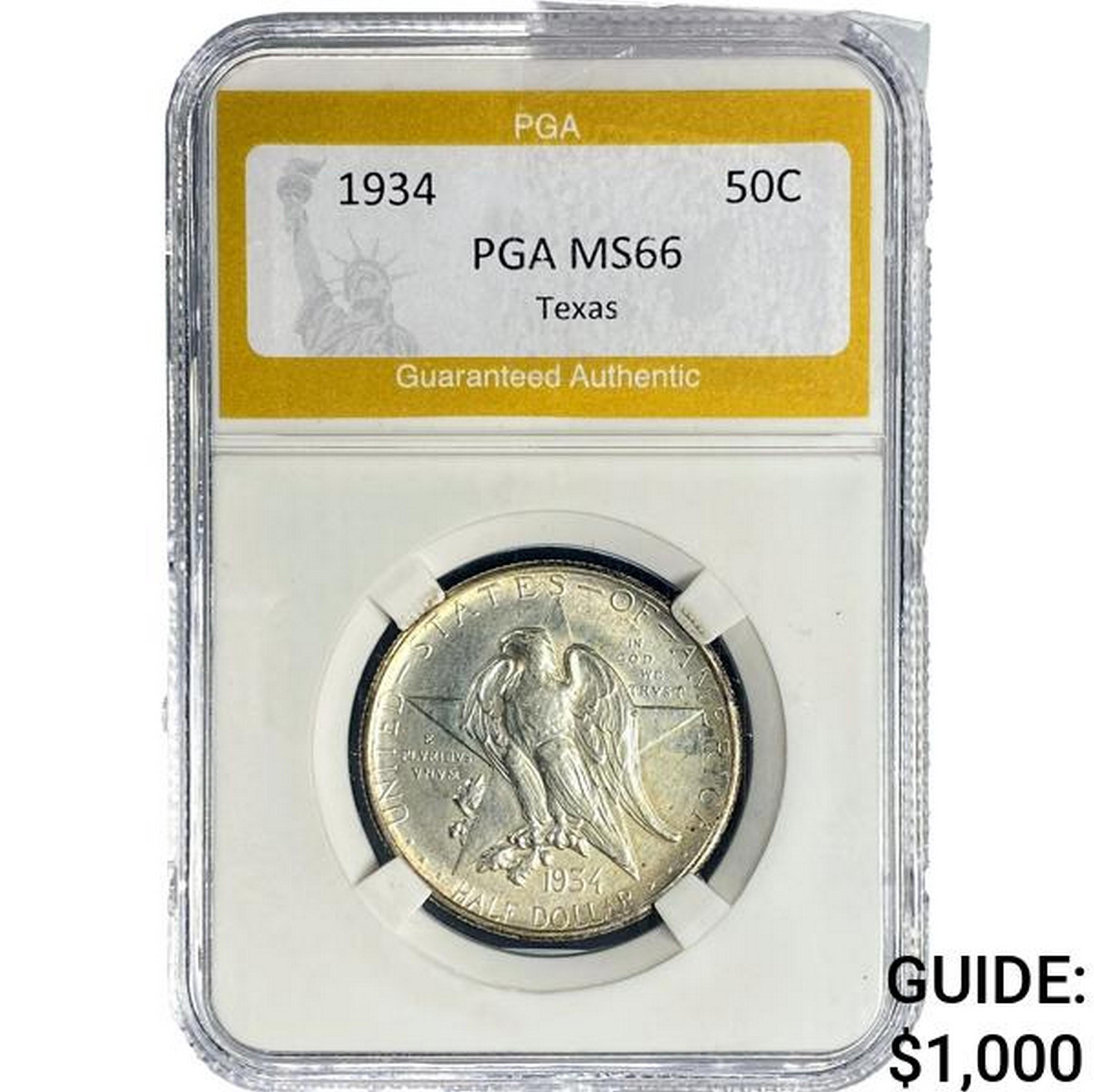 1934 Texas Half Dollar PGA MS66