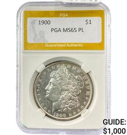 1900 Morgan Silver Dollar PGA MS65 PL