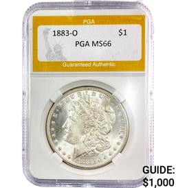 1883-O Morgan Silver Dollar PGA MS66