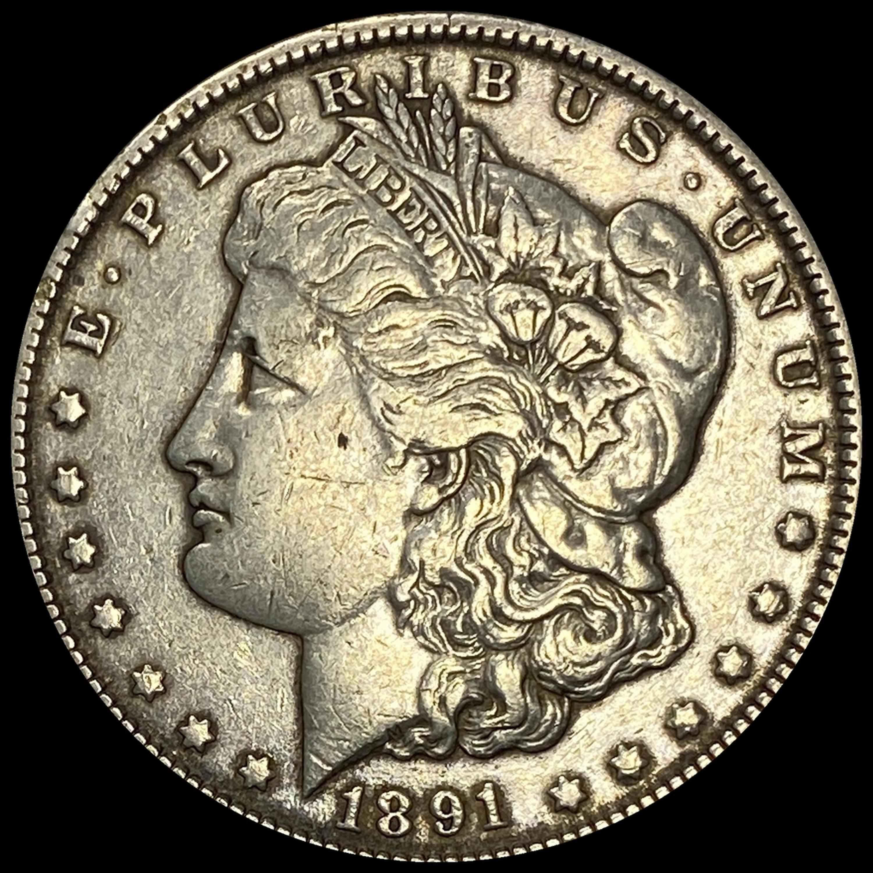 1891 Morgan Silver Dollar LIGHTLY CIRCULATED