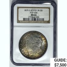 1879S REV. 78 Morgan Silver Dollar NGC MS64