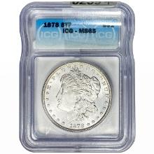 1878 8TF Morgan Silver Dollar ICG MS65