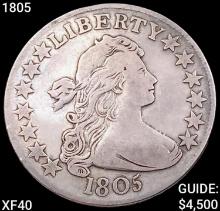 1805 Capped Bust Half Dollar NEARLY UNCIRCULATED