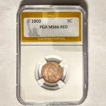 1900 Indian Head Cent PGA MS66 RED