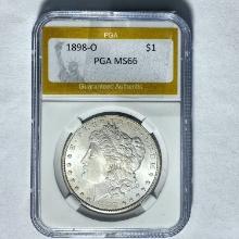 1898-O Morgan Silver Dollar PGA MS66