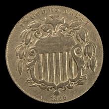 1866 Shield Nickel CLOSELY UNCIRCULATED