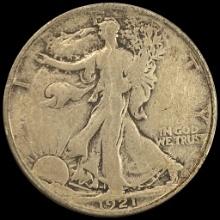 1921 Silver Walking Liberty Half Dollar NICELY CIRCULATED