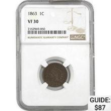 1863 Indian Head Cent NGC VF30