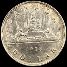 1938 Silver Canada Dollar UNCIRCULATED