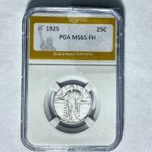 1925 Standing Liberty Quarter PGA MS65 F