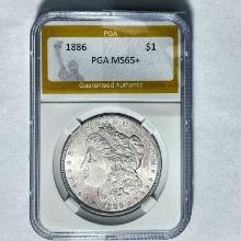 1886 Morgan Silver Dollar PGA MS65+