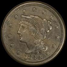1844 Braided Hair Large Cent UNCIRCULATED