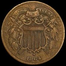 1864 Bronze Two-Cent Piece CLOSELY UNCIRCULATED