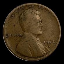 1914-D Lincoln Wheat Cent LIGHTLY CIRCULATED
